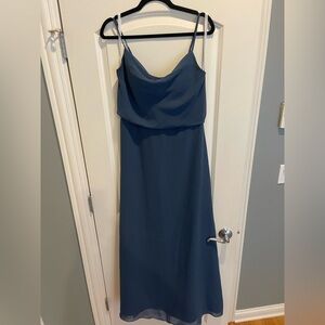 Revelry Skye Chiffon Dress in Romantic Blue
